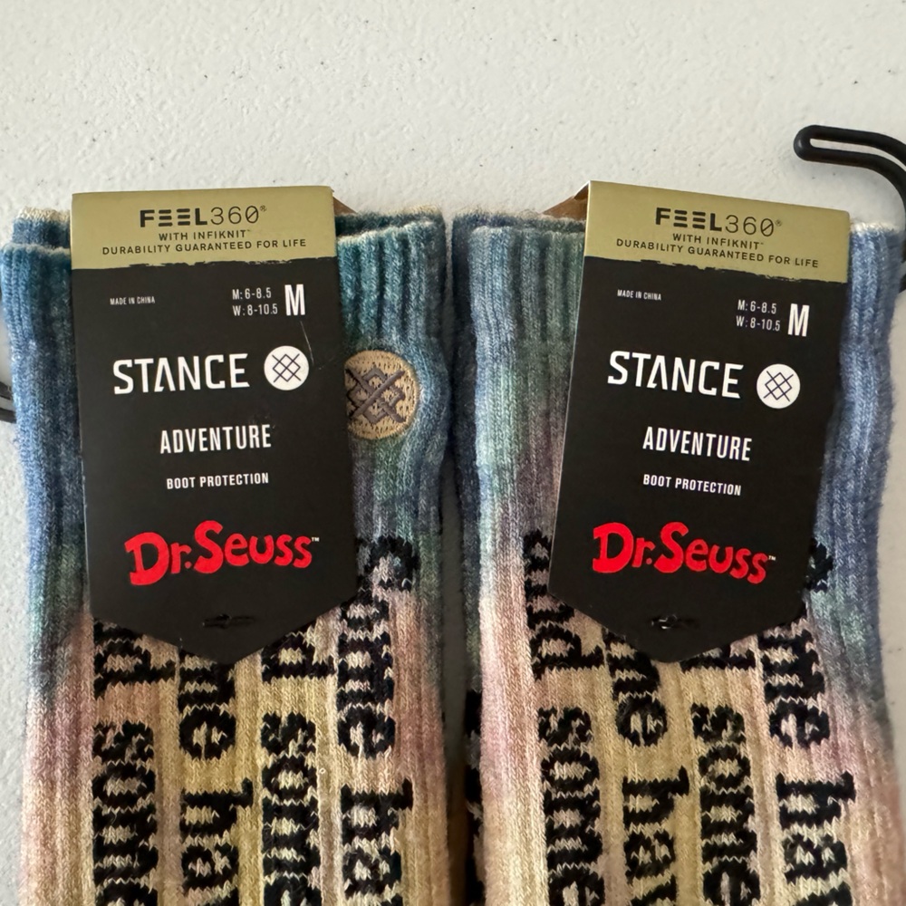 2 Pairs of Stance x Dr. Seuss Socks Size Medium Unisex